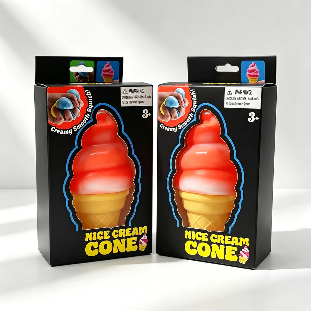 Icecream Stressrelieving Ball Toy Reduces Anxiety Releases Stress Tactile Toy Suitable for Children as a soothing Squeezing Obje