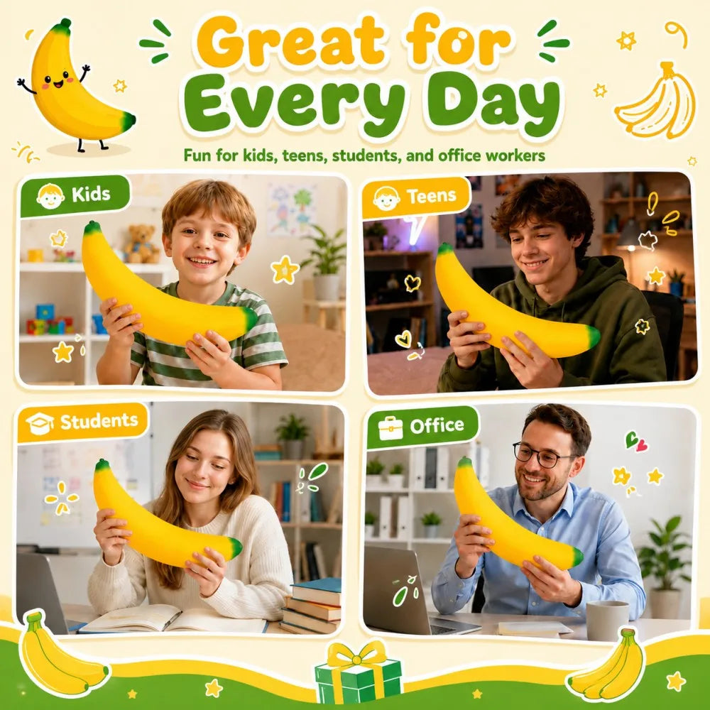 18cm Jumbo Squishy Bannana Giant Squeezing Stress Ball Slow Rebound Stress Relieving Gifts Home Desk Decor for Anxiety Relief