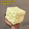 Big Cheese Cube Stress Squeeze Ball Shapeable Moldable Non-Bounce Fidget Toy ASMR Sensory Relaxing Toy Anxiety Relief Gadget