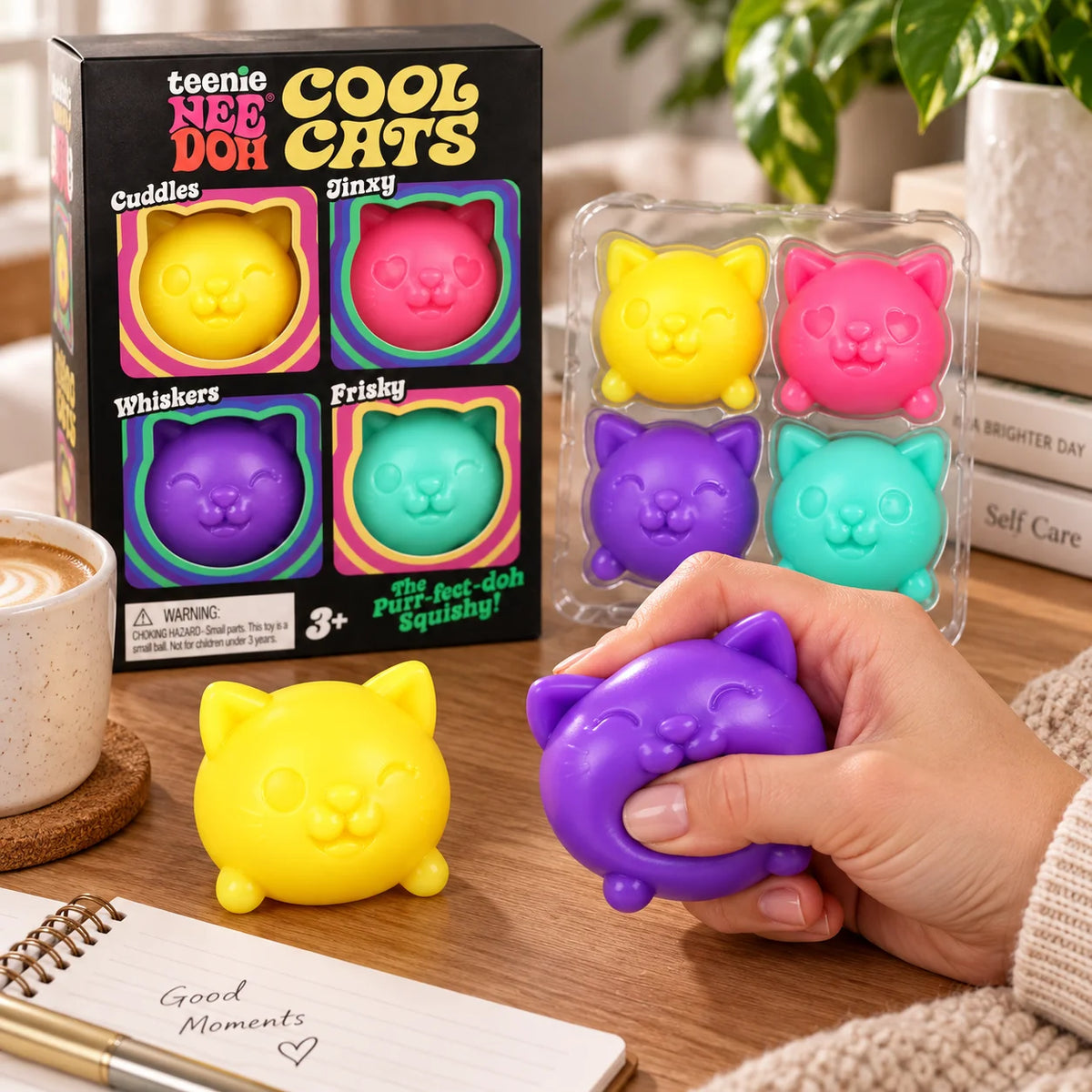 NeeDoh Soft Pinch Stress Relief Toy, Squishy Fidget Squeeze Toy, Anxiety Relief Sensory Toy for Adults